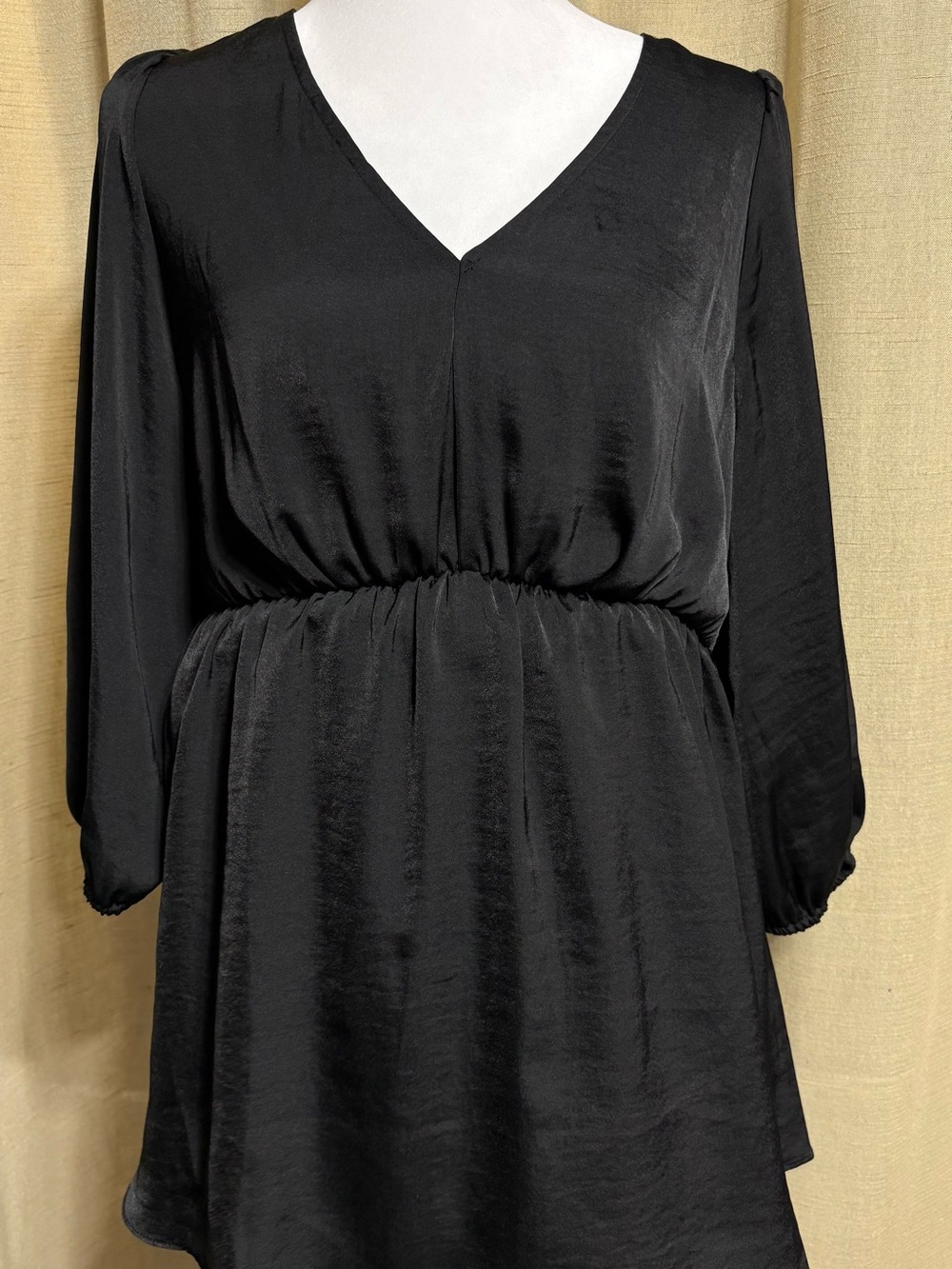 Isabel Maternity by Ingrid & Isabel Black V-Neck Gathered Waist Tunic